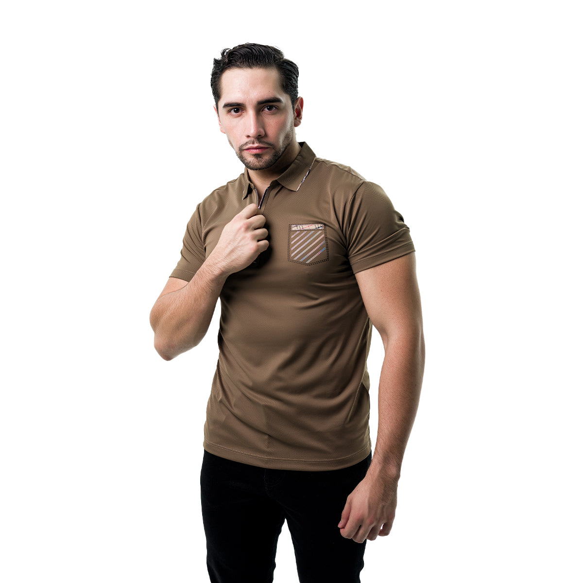 PLAYERA PAVINI BROWN HV52BROWN