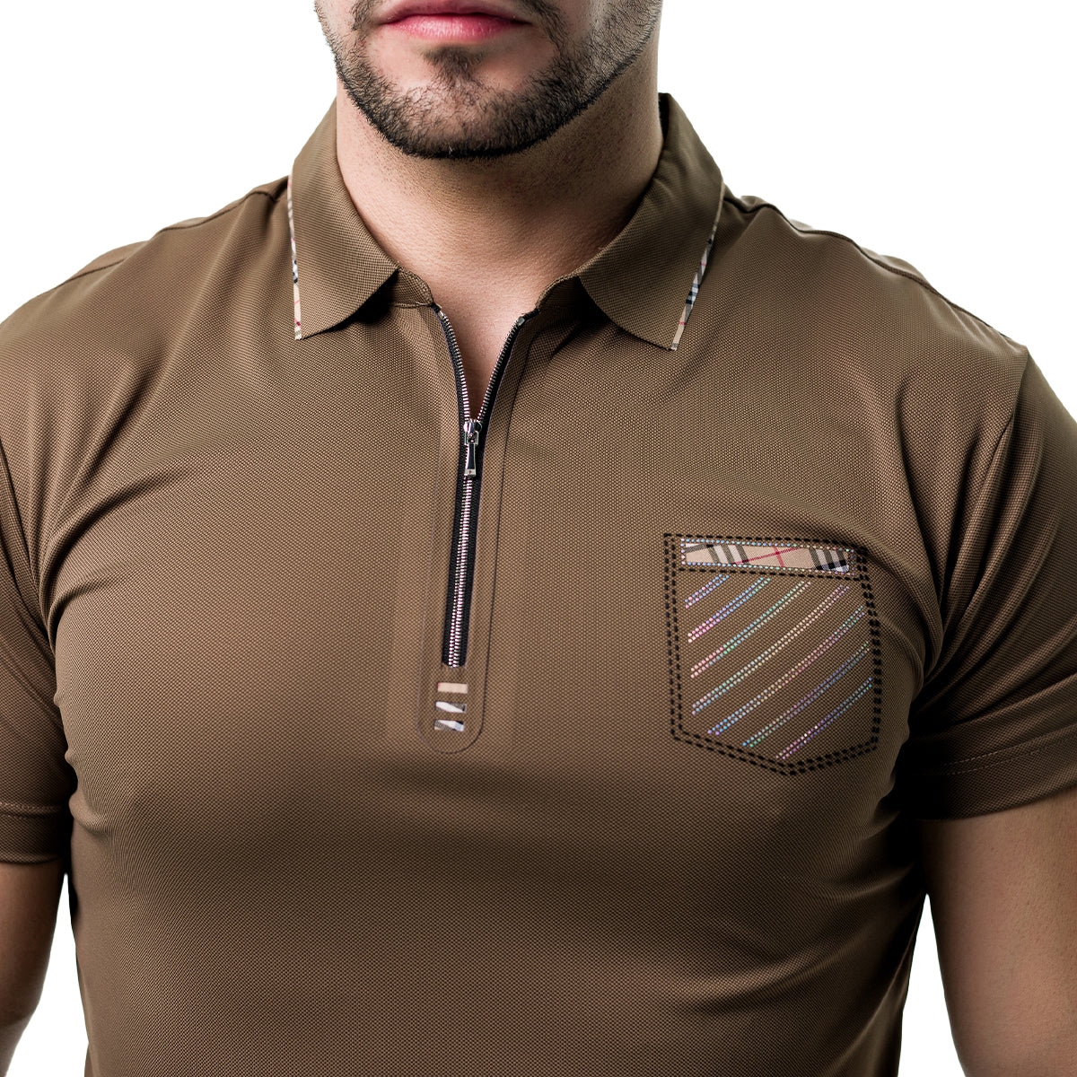 PLAYERA PAVINI BROWN HV52BROWN