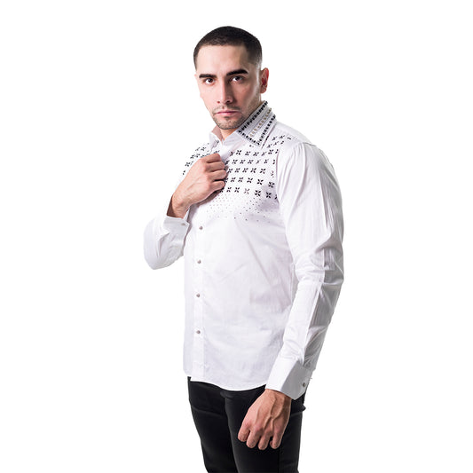 CAMISA MANGA LARGA BARABAS WHITE 4BR412WHITE