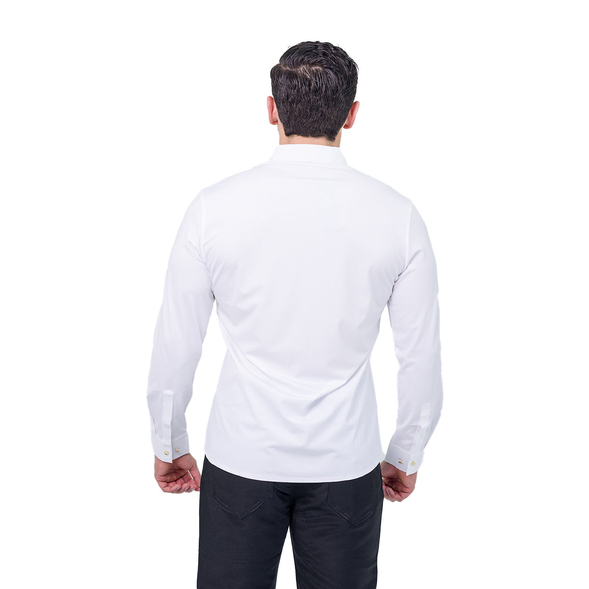 CAMISA MANGA LARGA BAROCCO WHITE B309WHITE
