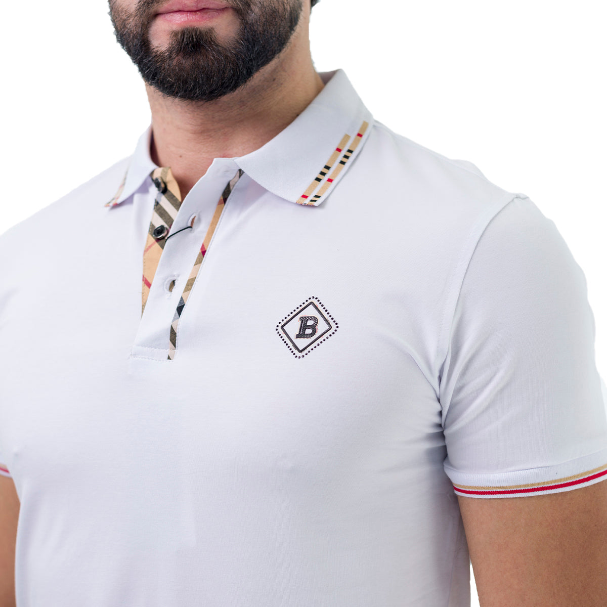 PLAYERA HUGO VALENTINO WHITE P3010WHITE – Bananas Mens M