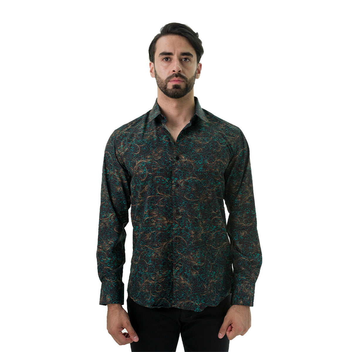 CAMISA MANGA LARGA VASSARY 2VS141BLACKGREEN