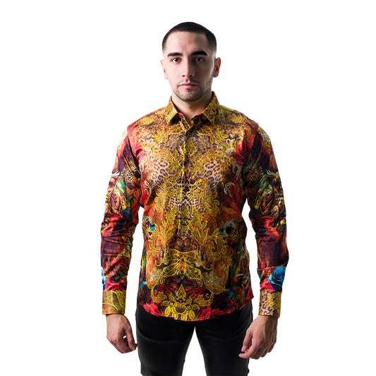 CAMISA MANGA LARGA BARABAS 4SPR06GOLDRED