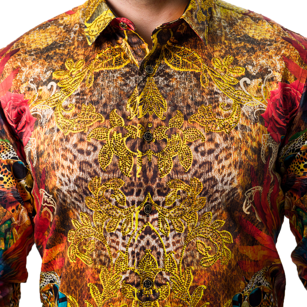 CAMISA MANGA LARGA BARABAS 4SPR06GOLDRED