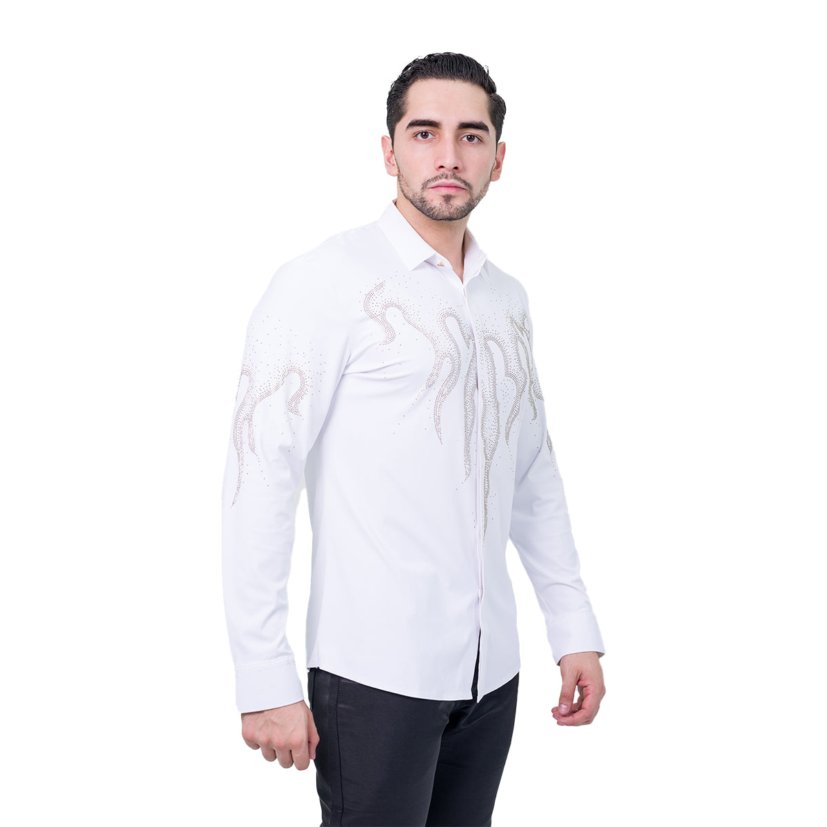 CAMISA MANGA LARGA BAROCCO WHITE B361WHITE