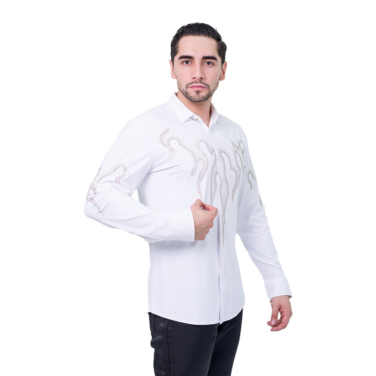 CAMISA MANGA LARGA BAROCCO WHITE B361WHITE