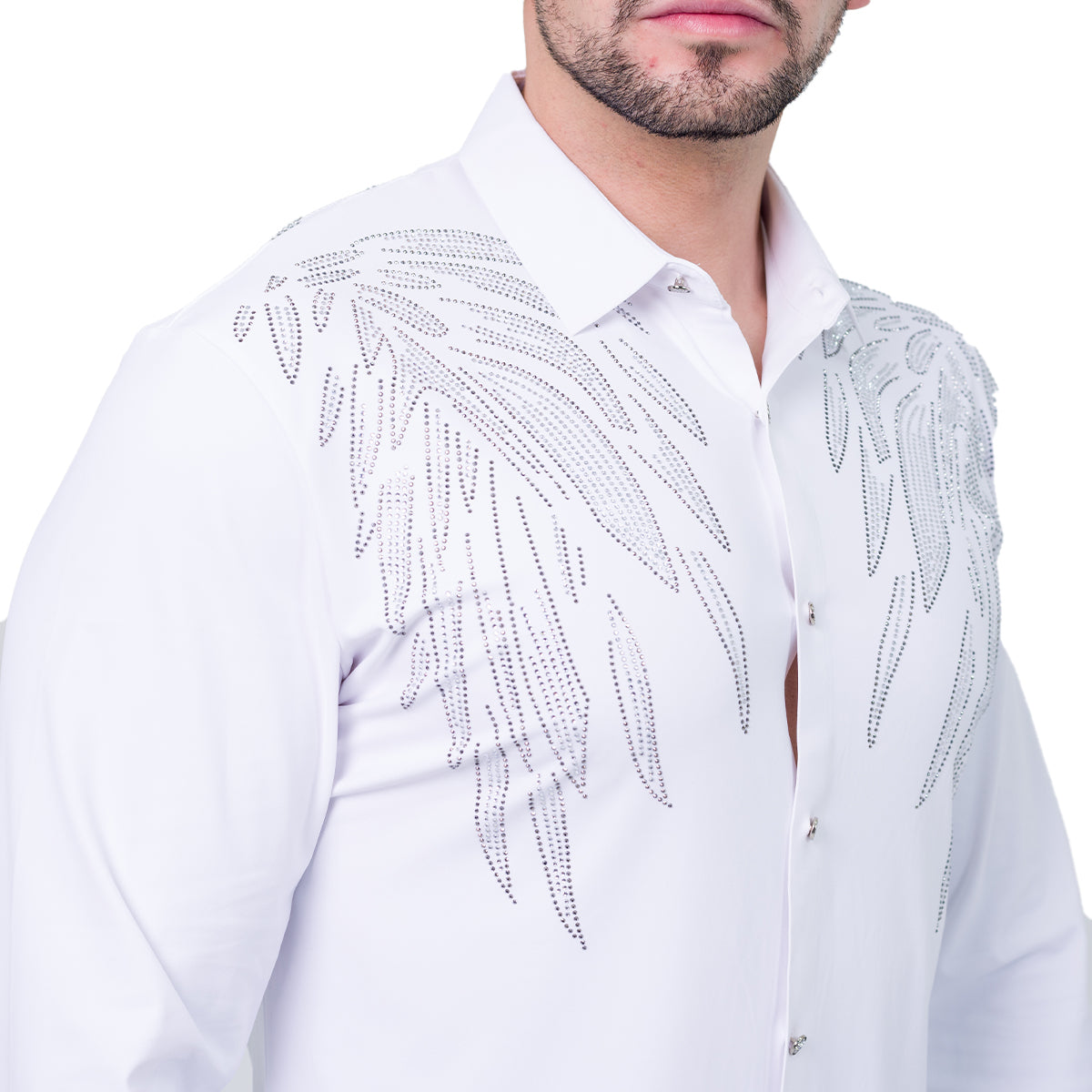 CAMISA MANGA LARGA BAROCCO WHITE B342WHITE