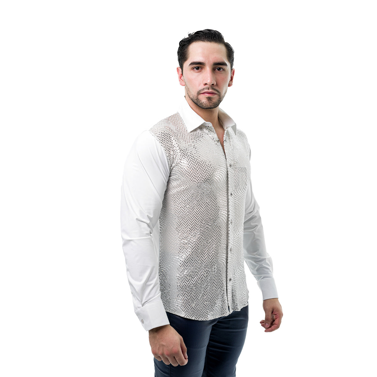 CAMISA BARABAS MANGA LARGA WHITE 4B43WHITESILVER