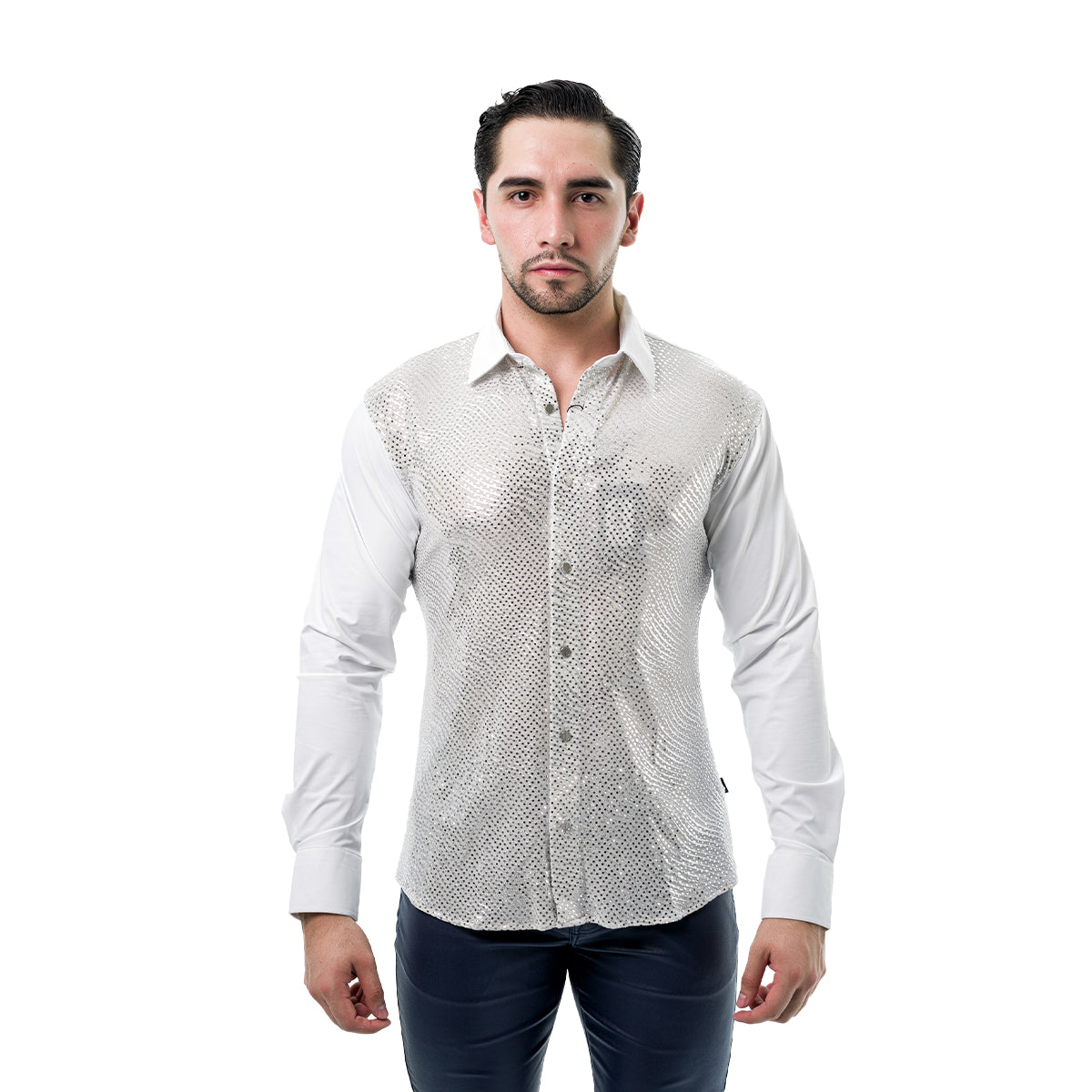 CAMISA BARABAS MANGA LARGA WHITE 4B43WHITESILVER