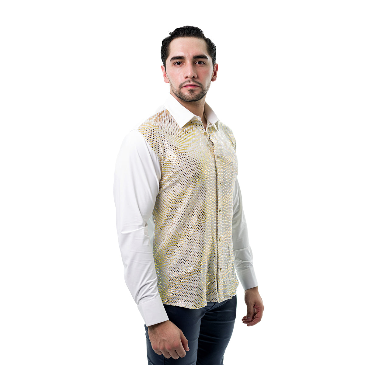 CAMISA BARABAS MANGA LARGA WHITE 4B43WHITEGOLD