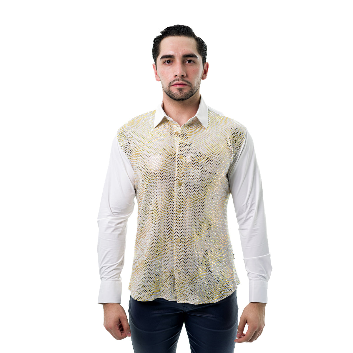 CAMISA BARABAS MANGA LARGA WHITE 4B43WHITEGOLD