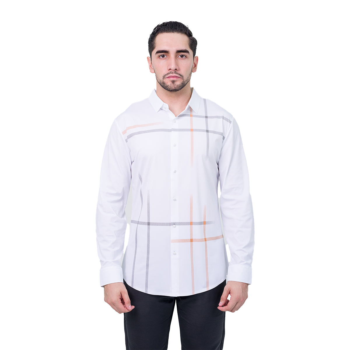 CAMISA MANGA LARGA BAROCCO WHITE B523WHITE