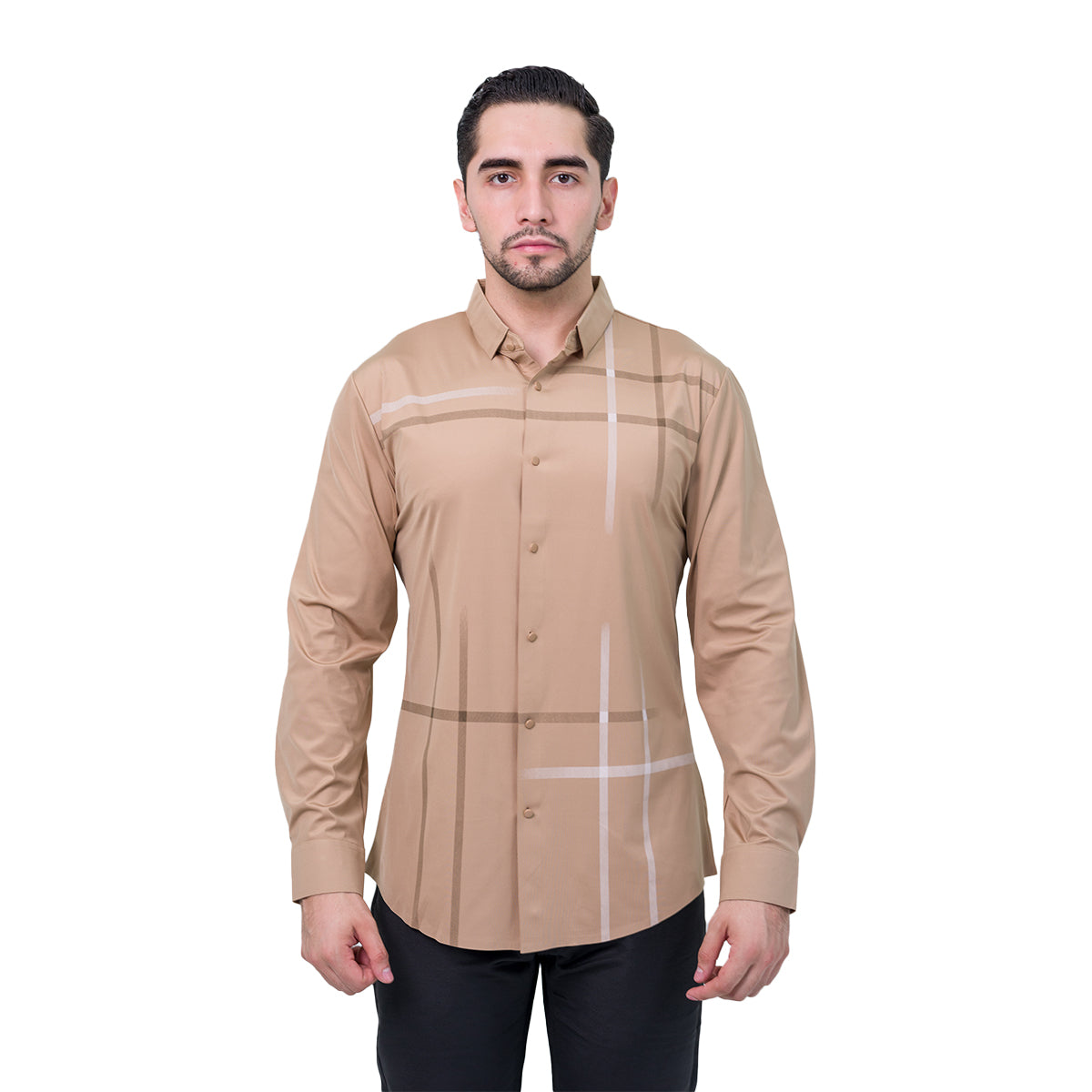 CAMISA MANGA LARGA BAROCCO KHAKI B523KHAKI