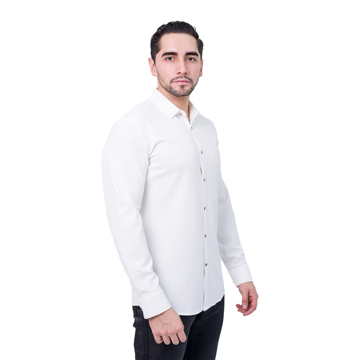 CAMISA MANGA LARGA BAROCCO WHITE B365WHITE