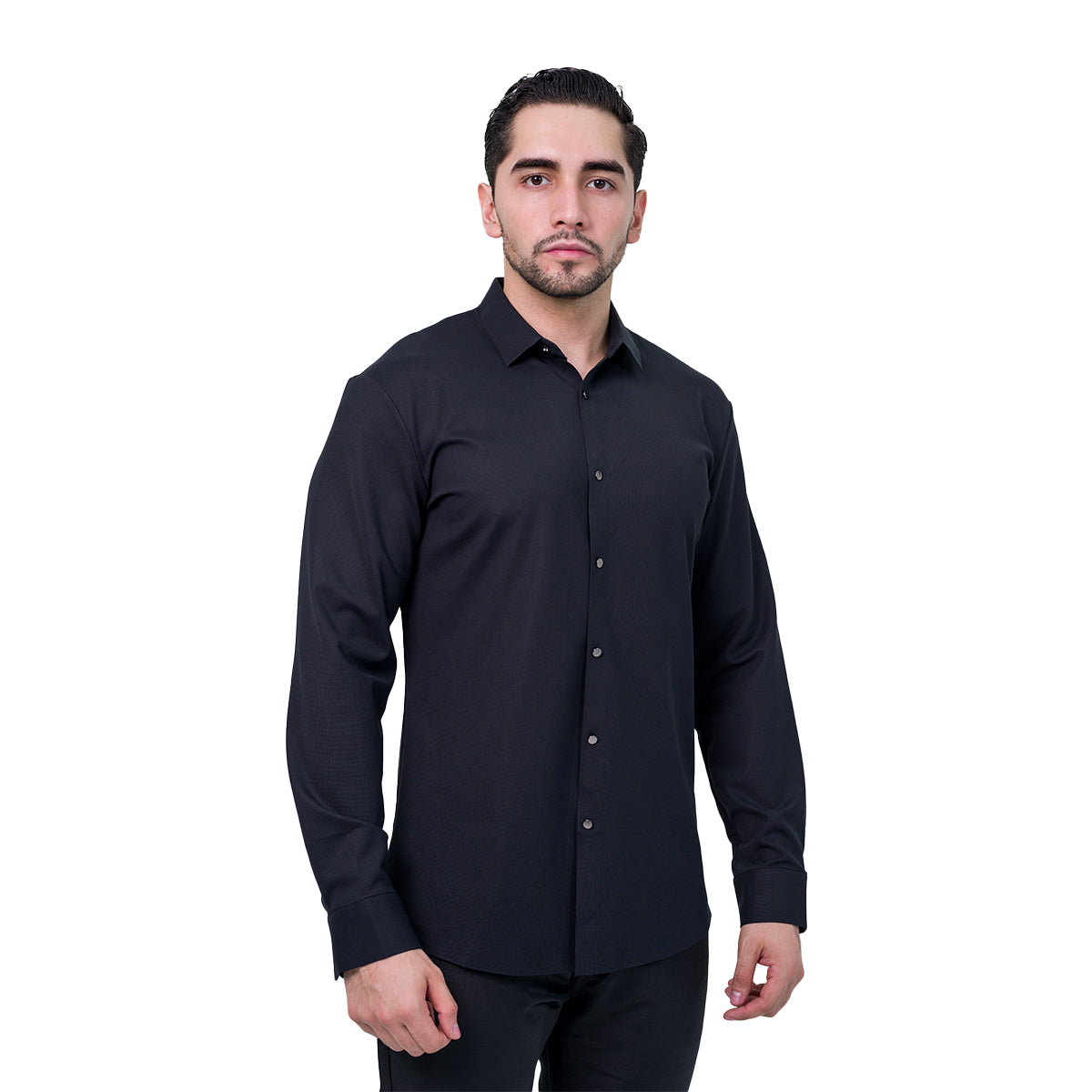 CAMISA MANGA LARGA BAROCCO BLACK B365BLACK