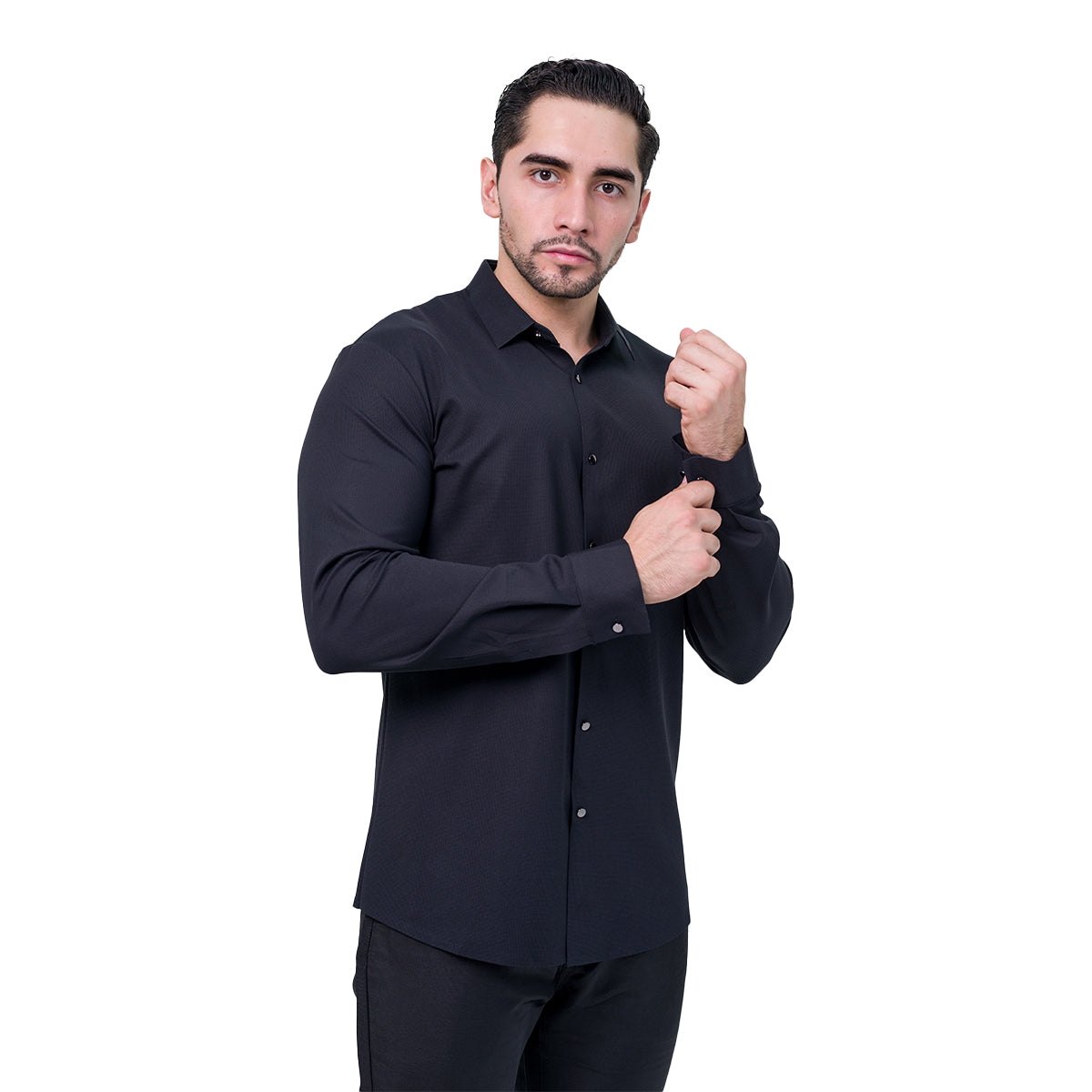 CAMISA MANGA LARGA BAROCCO BLACK B365BLACK