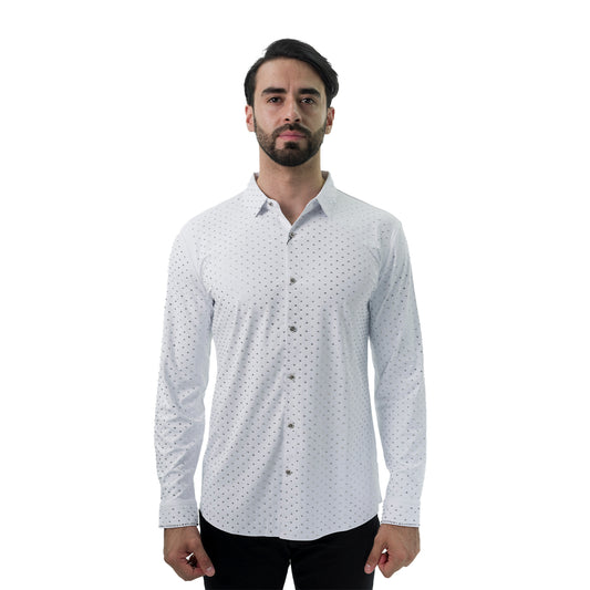 CAMISA MANGA LARGA BARROCCO BLANCA  B317WHITE