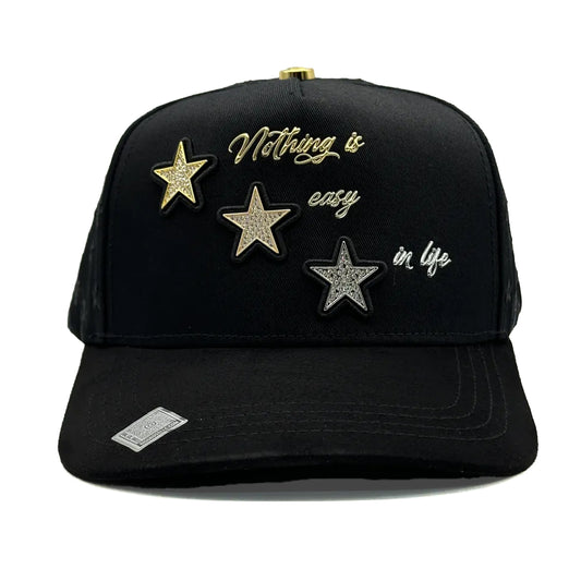 GORRA BIG BOSS NOTHING IS EASY 3 STAR BLACK