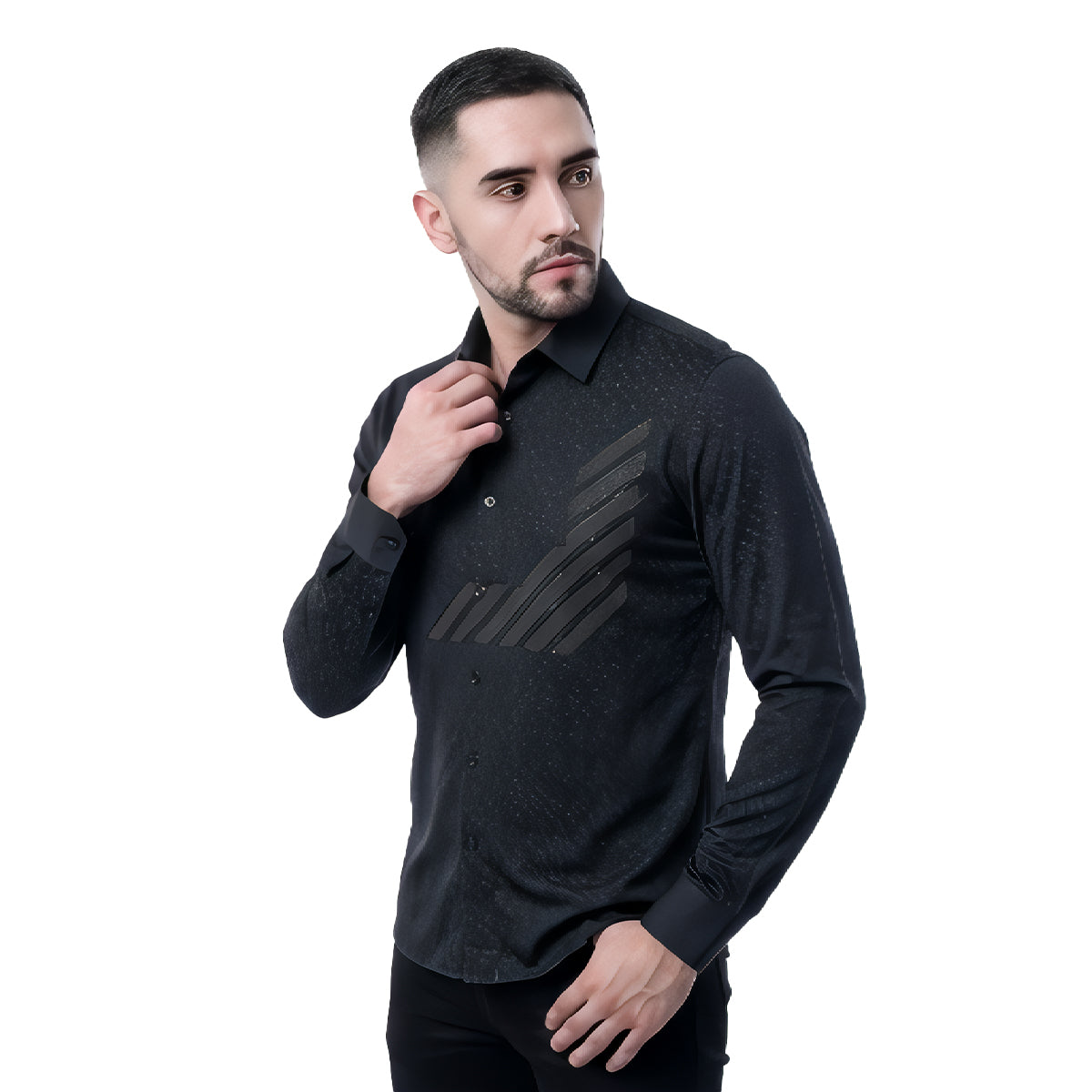 CAMISA MANGA LARGA PAVINI BLACK RSH630BLACK