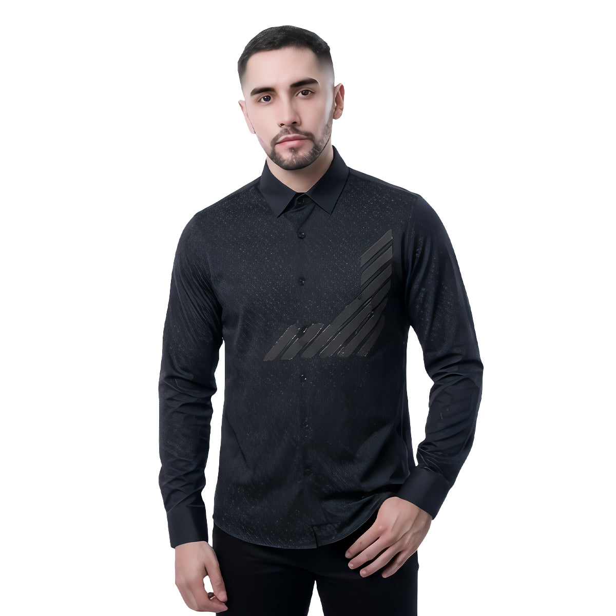 CAMISA MANGA LARGA PAVINI BLACK RSH630BLACK