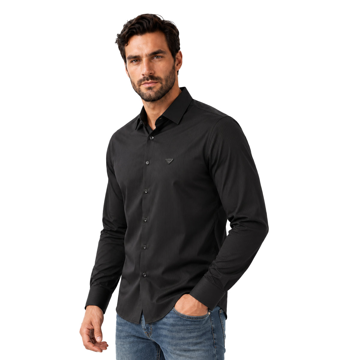 CAMISA PAVINI MANGA LARGA BLACK PVLS171BLACK