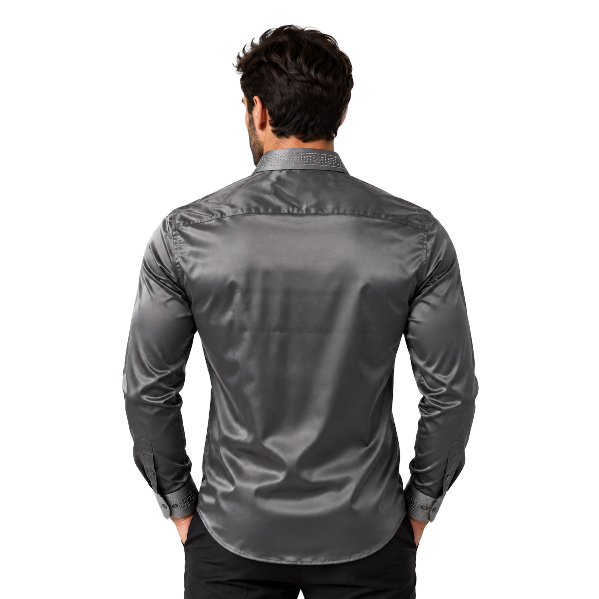 CAMISA PAVINI MANGA LARGA GREY PVLS300GREY