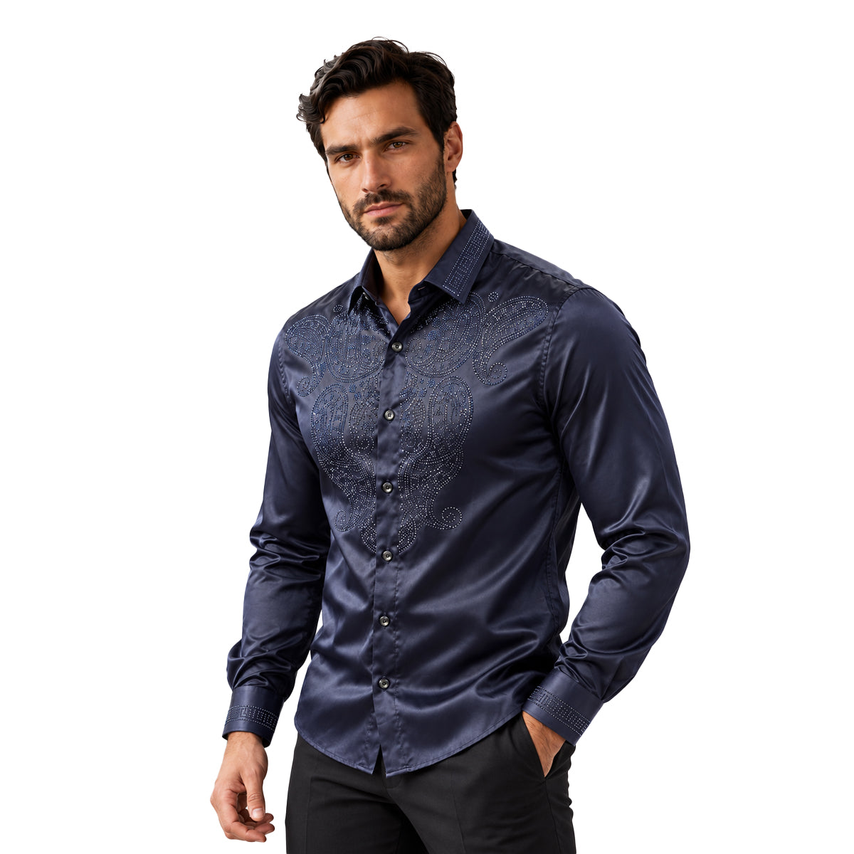 CAMISA PAVINI MANGA LARGA NAVY PVLS300NAVY