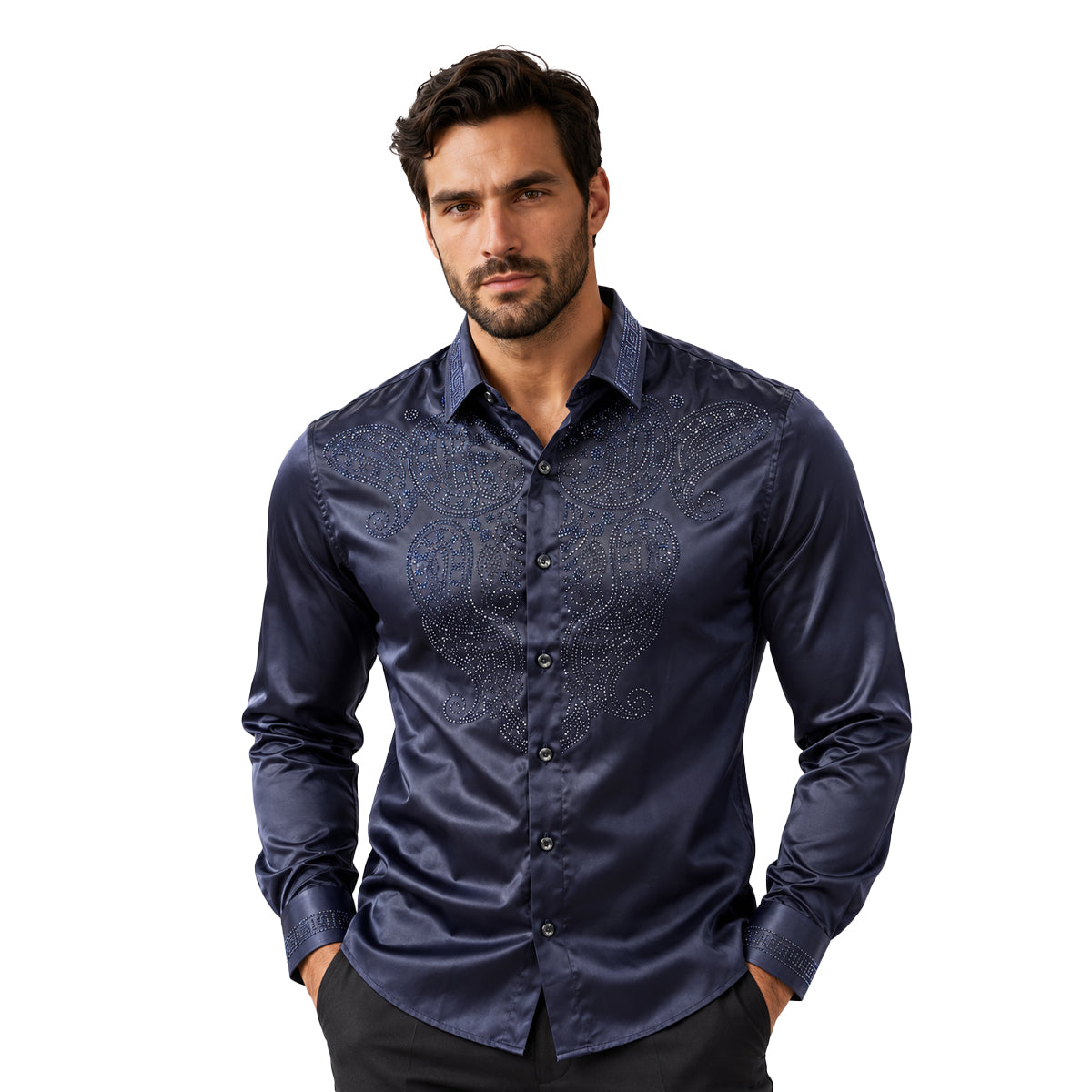 CAMISA PAVINI MANGA LARGA NAVY PVLS300NAVY