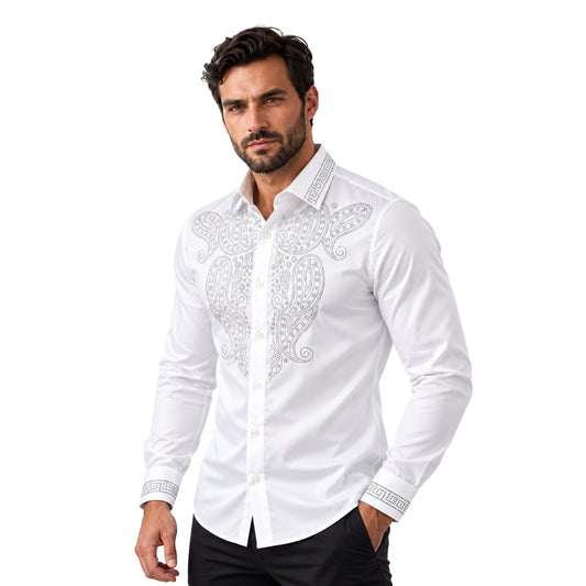 CAMISA PAVINI MANGA LARGA WHITE PVLS300WHITE