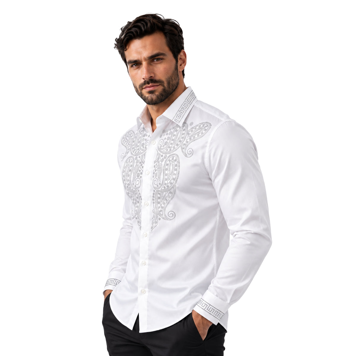 CAMISA PAVINI MANGA LARGA WHITE PVLS300WHITE