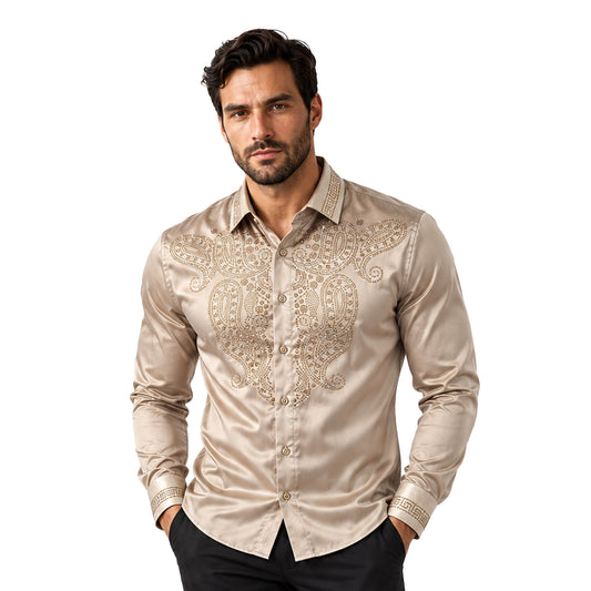 CAMISA PAVINI MANGA LARGA KHAKI PVLS300KHAKI