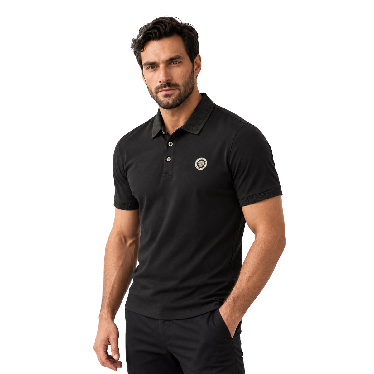PLAYERA PAVINI BLACK P26206BLACK
