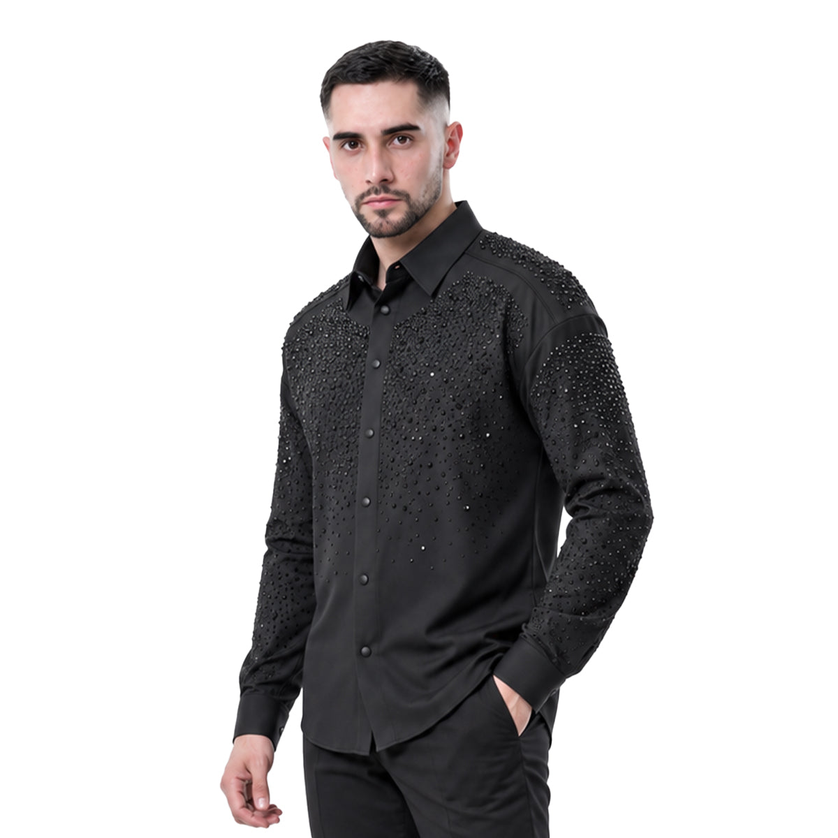 CAMISA BARABAS MANGA LARGA 4B06BLACKBLACK