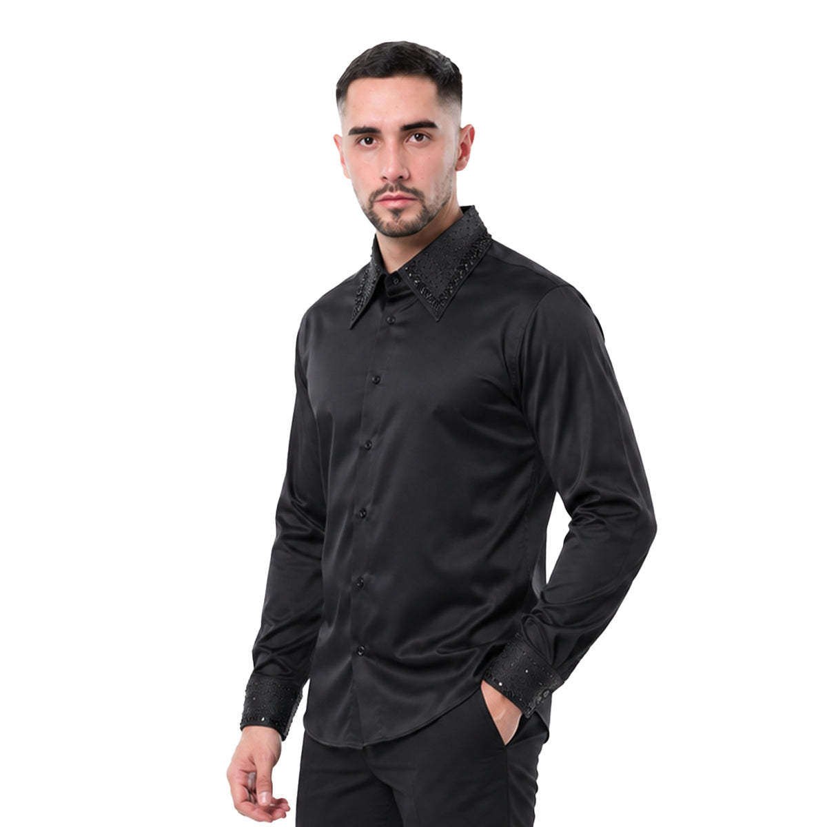 CAMISA BARABAS MANGA LARGA 5BR21BLACKBLACK