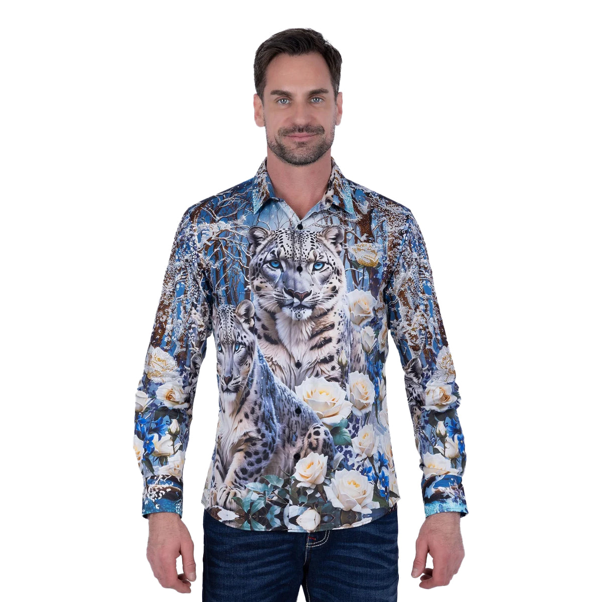 CAMISA BARABAS MANGA LARGA BLACK 6SPR04BLUECORAL