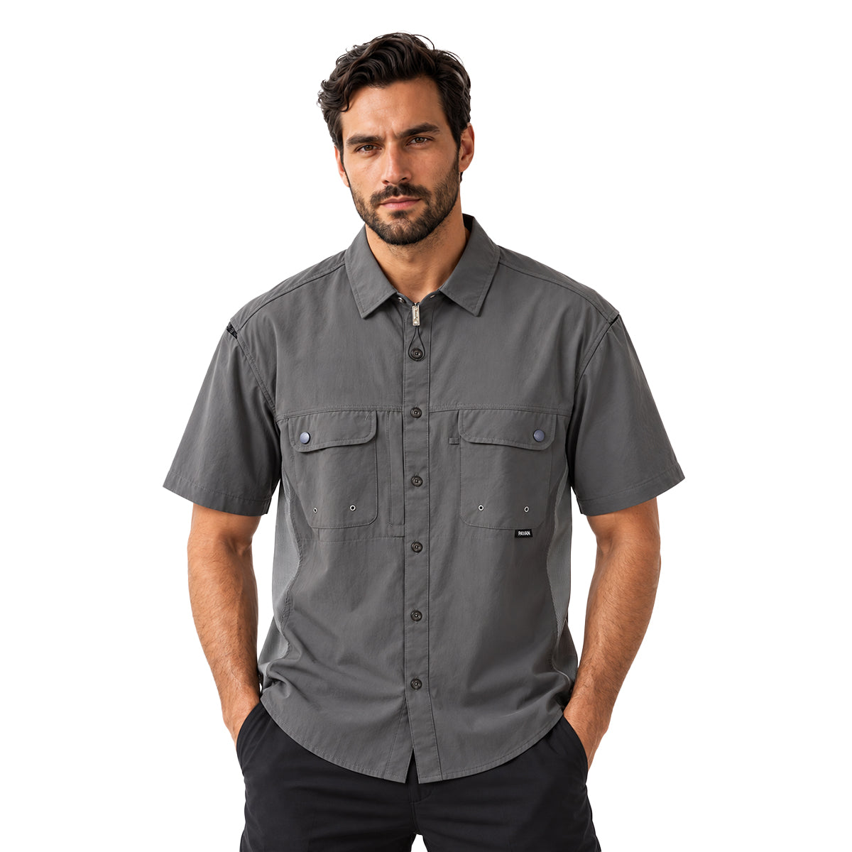 CAMISA PAVINI MANGA CORTA GREY FS1520R10