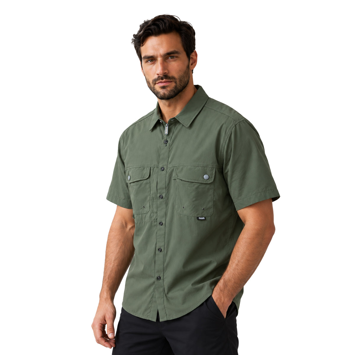 CAMISA PAVINI MANGA CORTA GREEN FS1520R08