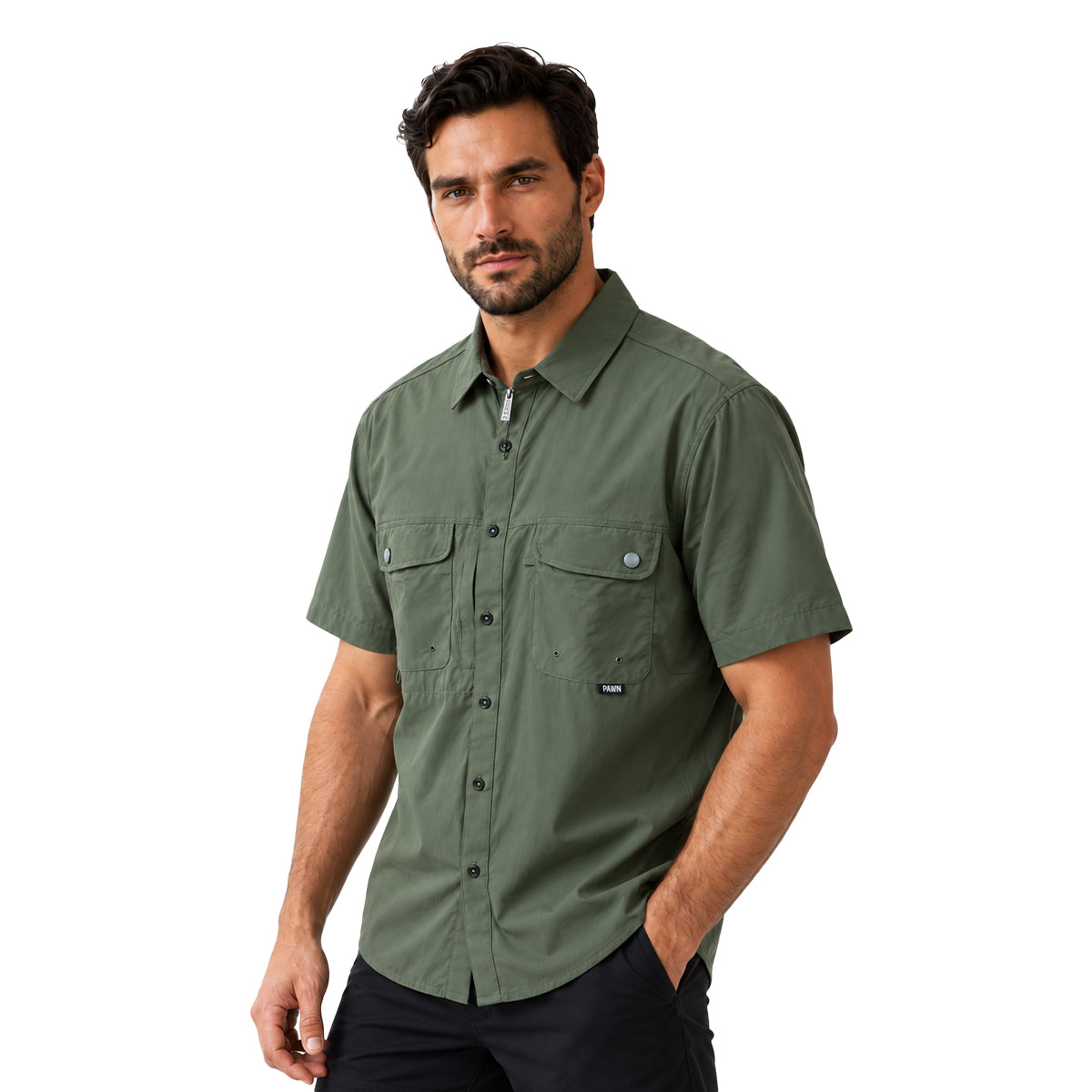 CAMISA PAVINI MANGA CORTA GREEN FS1520R08