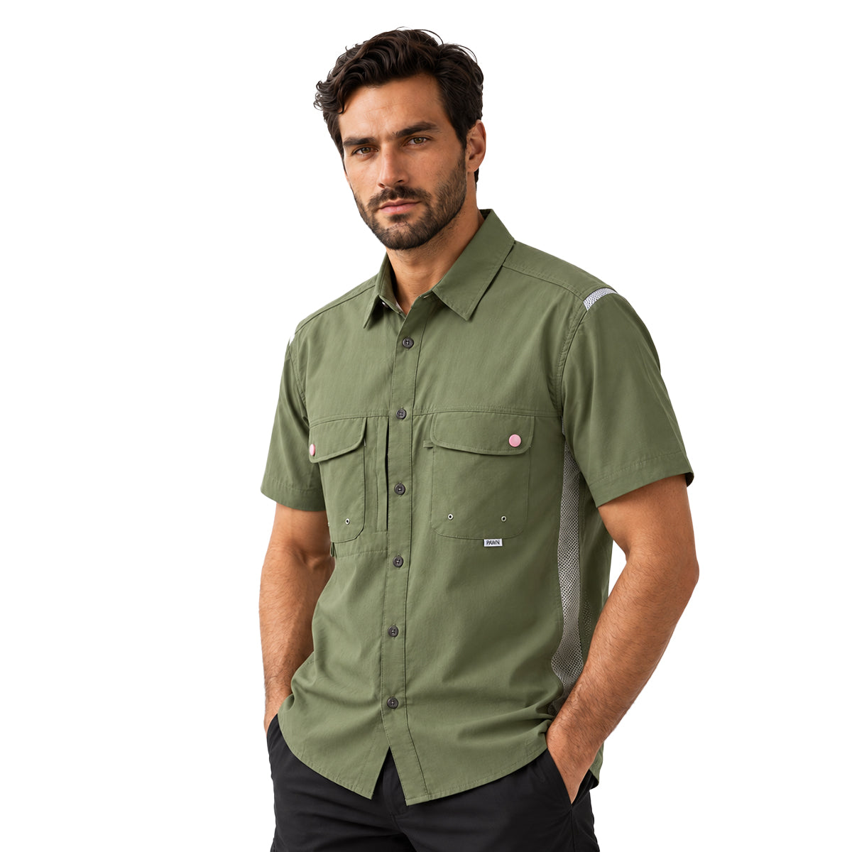CAMISA PAVINI MANGA CORTA GREEN FS1520R06