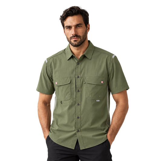 CAMISA PAVINI MANGA CORTA GREEN FS1520R06