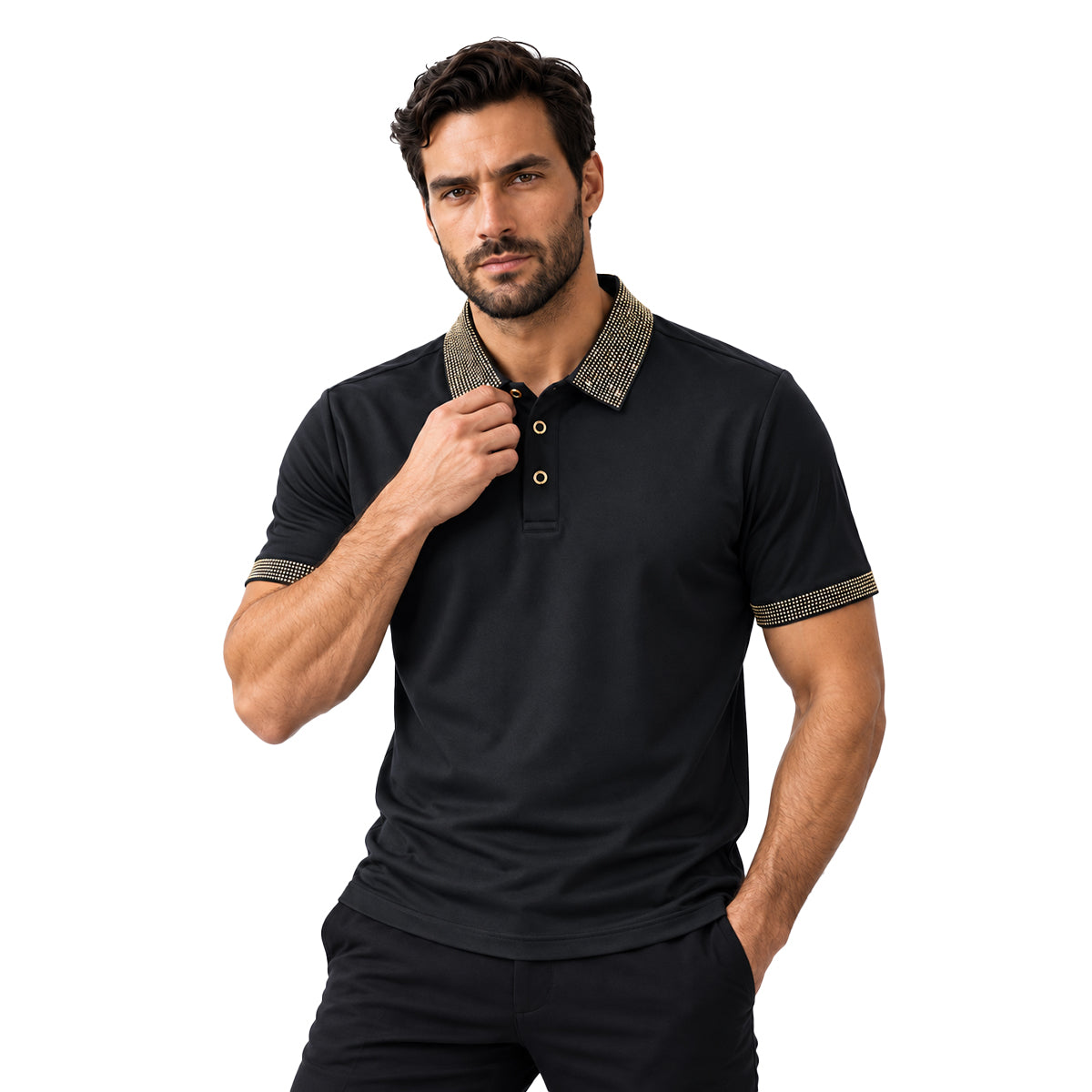 PLAYERA PAVINI BLACK P26035BLACK