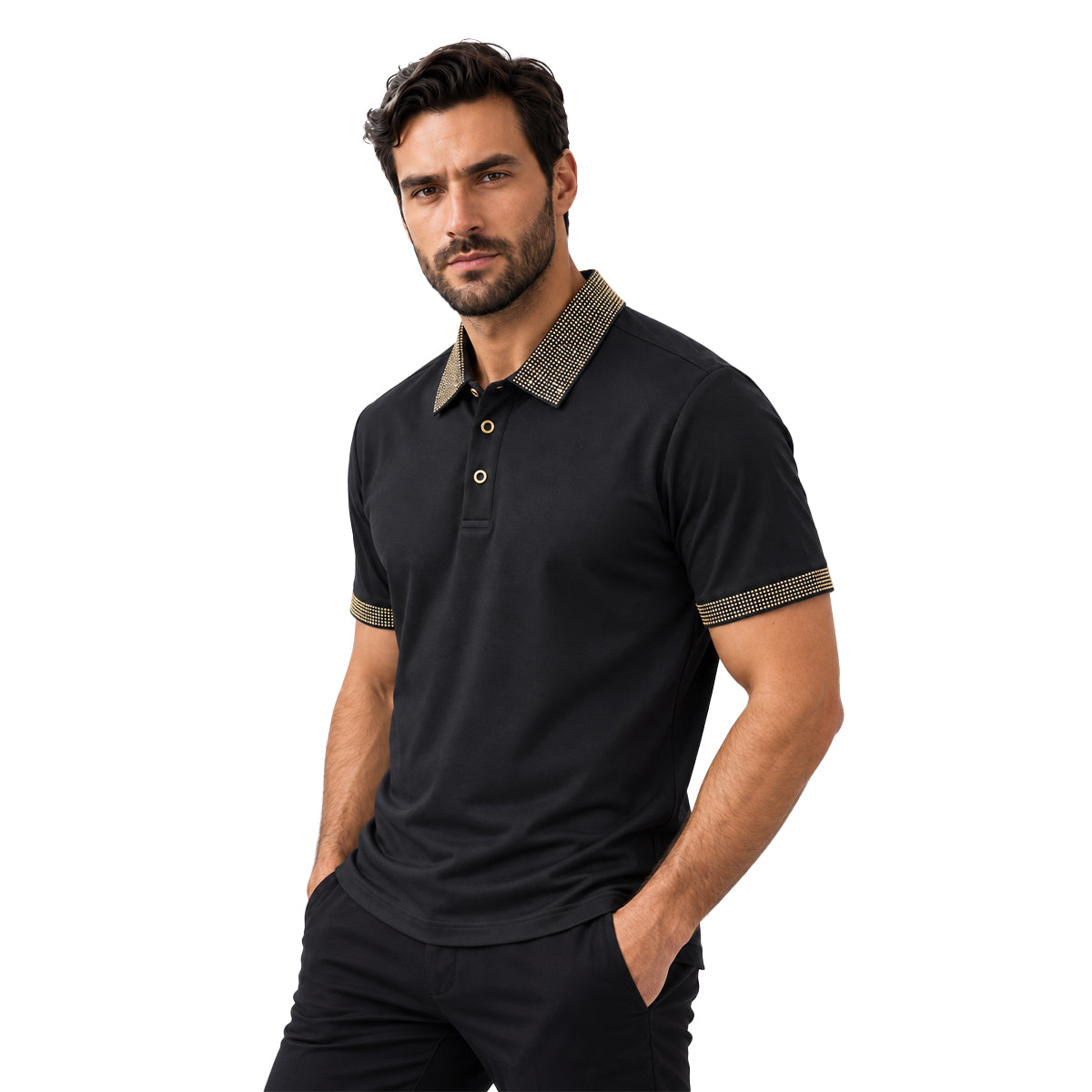 PLAYERA PAVINI BLACK P26035BLACK