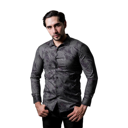 CAMISA MANGA LARGA BAROCCO CHARCOAL B407CHARC