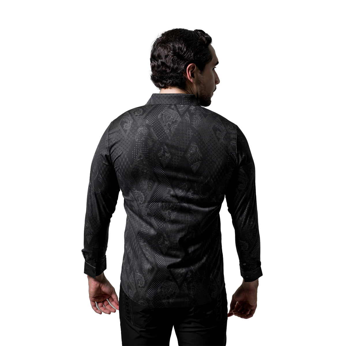 CAMISA MANGA LARGA BAROCCO BLACK B409BLACK