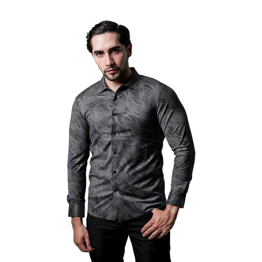 CAMISA MANGA LARGA BAROCCO NAVY B407NAVY