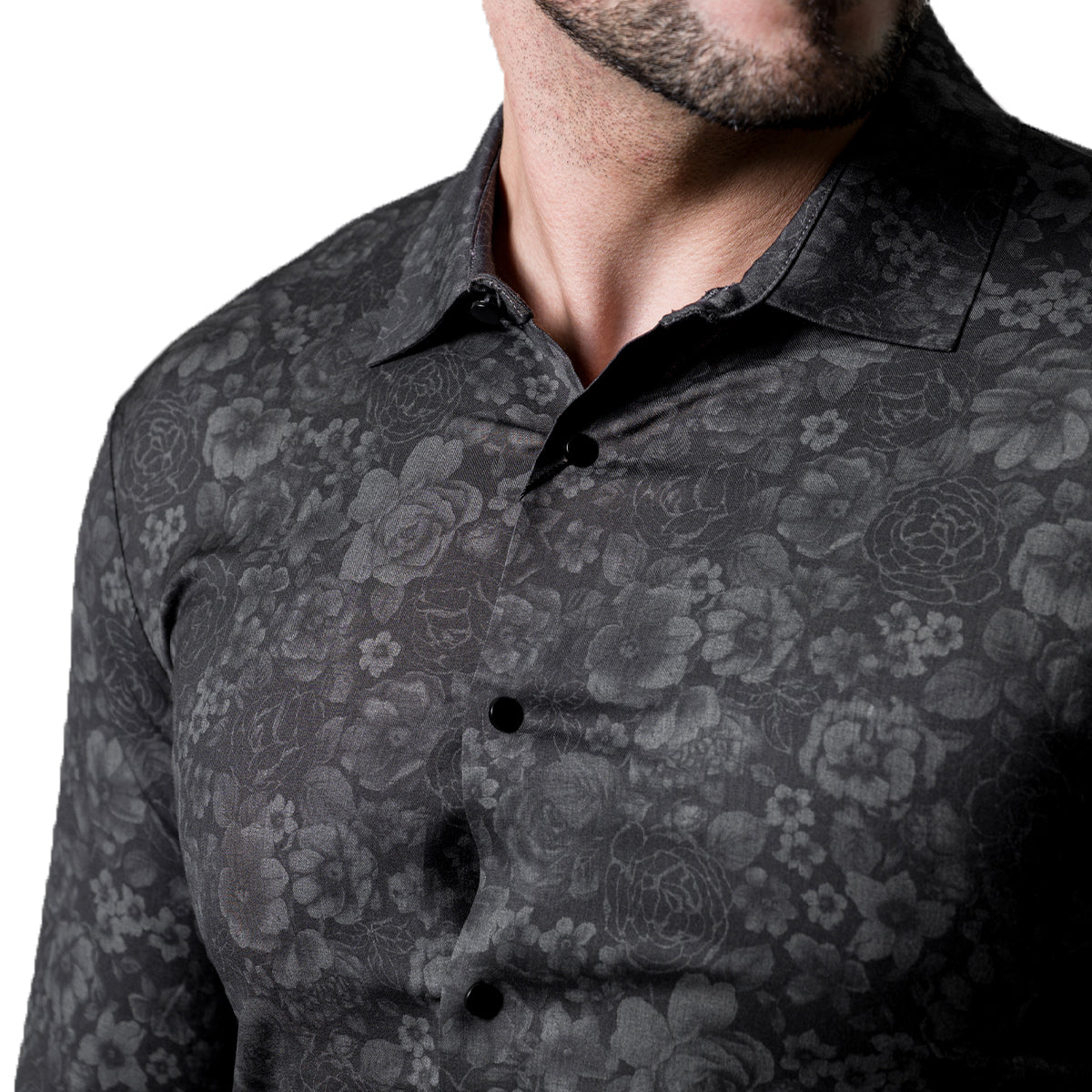 CAMISA MANGA LARGA BAROCCO BLACK B411BLACK