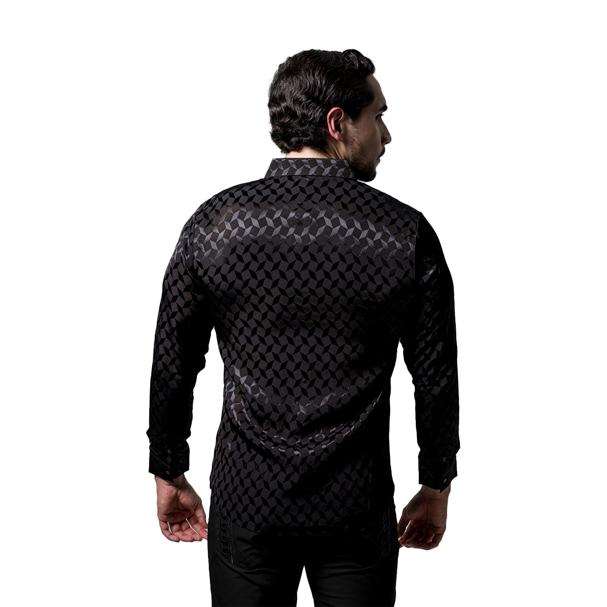 CAMISA MANGA LARGA BAROCCO BLACK B406BLACK