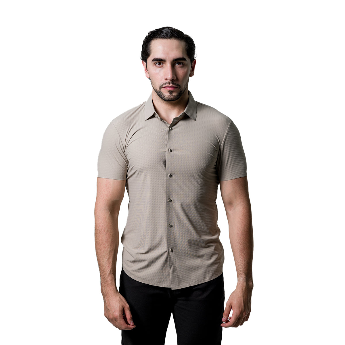 CAMISA MANGA CORTA BAROCCO KHAKI BSS915KHAKI