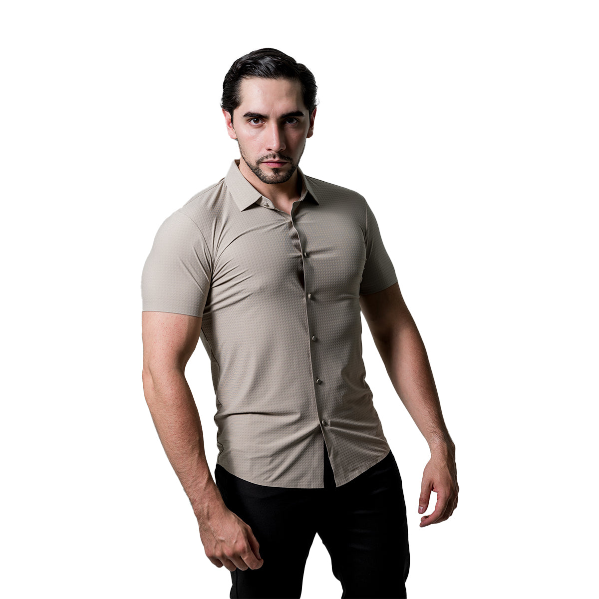CAMISA MANGA CORTA BAROCCO KHAKI BSS915KHAKI