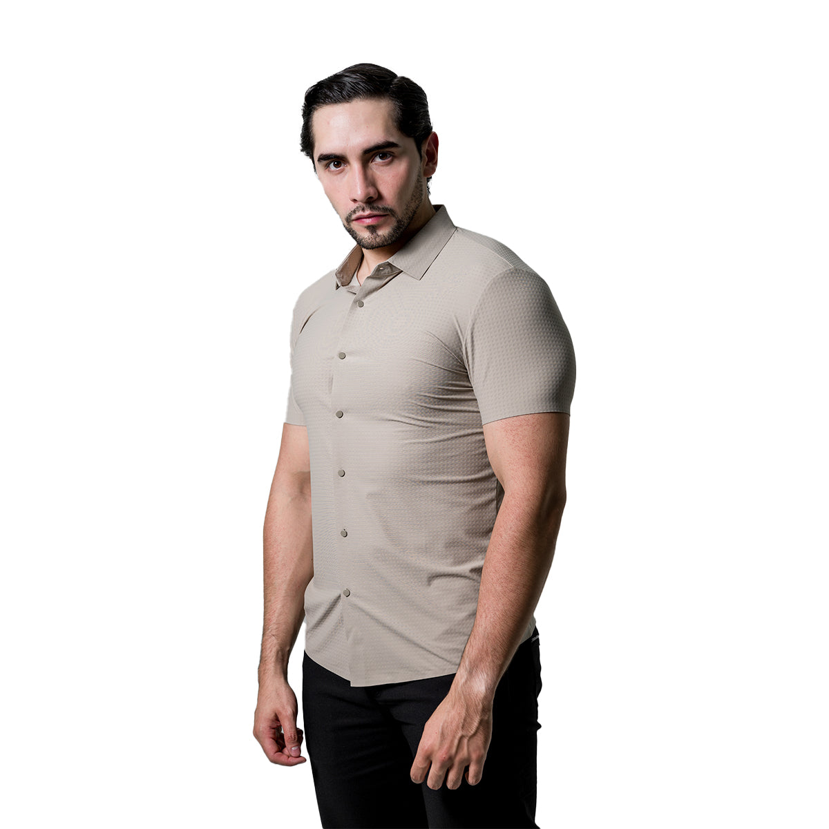 CAMISA MANGA CORTA BAROCCO KHAKI BSS915KHAKI